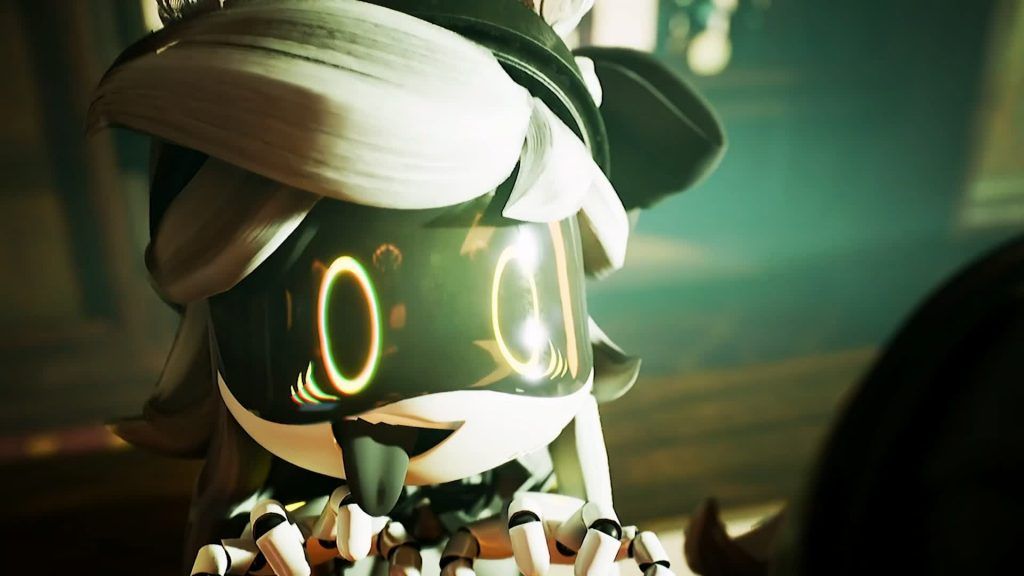 Cyn smiling with wide glowing eyes and open mouth under bright light