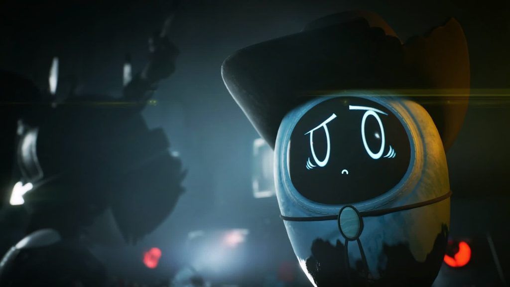 Beau staring nervously at something off-screen, standing near Alice in a control room