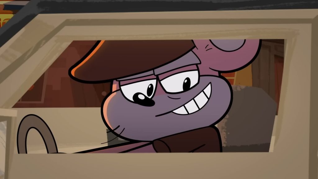 Roy smirks confidently while driving his car — Catching Up Roy grinning behind the wheel — Catching Up