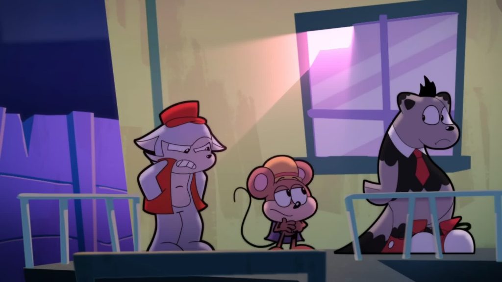 Clay, Roy, and Rob looking concerned outside — Catching Up