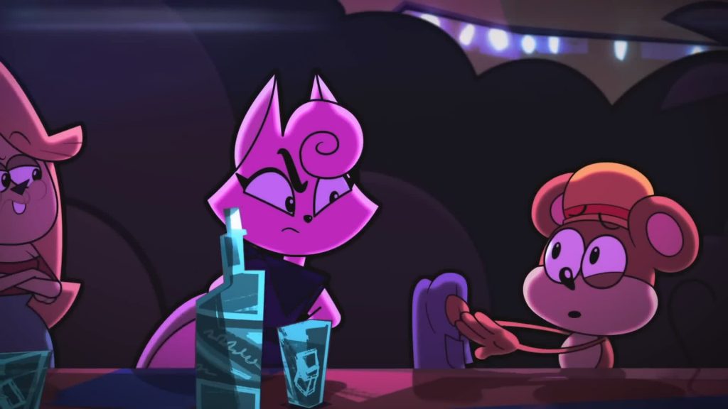 Jessica Jacobs and Roy at the bar — Catching Up