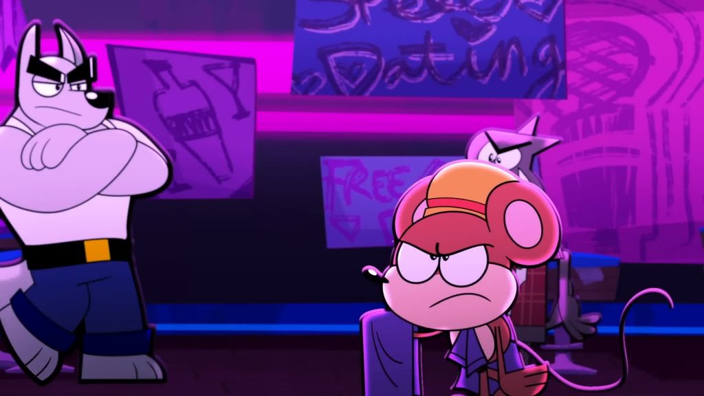 Roy confronting the club bouncer — Catching Up