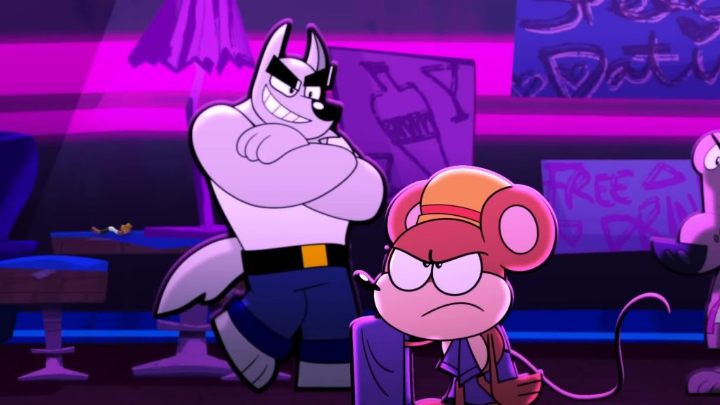 Roy frowning while the bouncer smirks — Catching Up