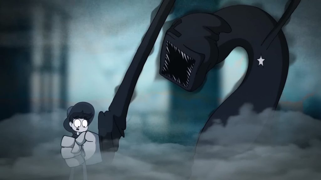Screenshot from the CliffSide animated pilot capturing the unique western frontier world of CliffSide.