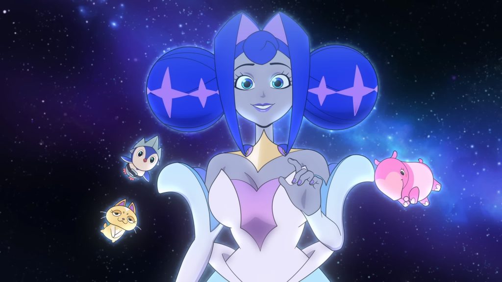 Guinevere with Space Penguin (Pengu), Catbot, and Puffpig — Knights of Guinevere