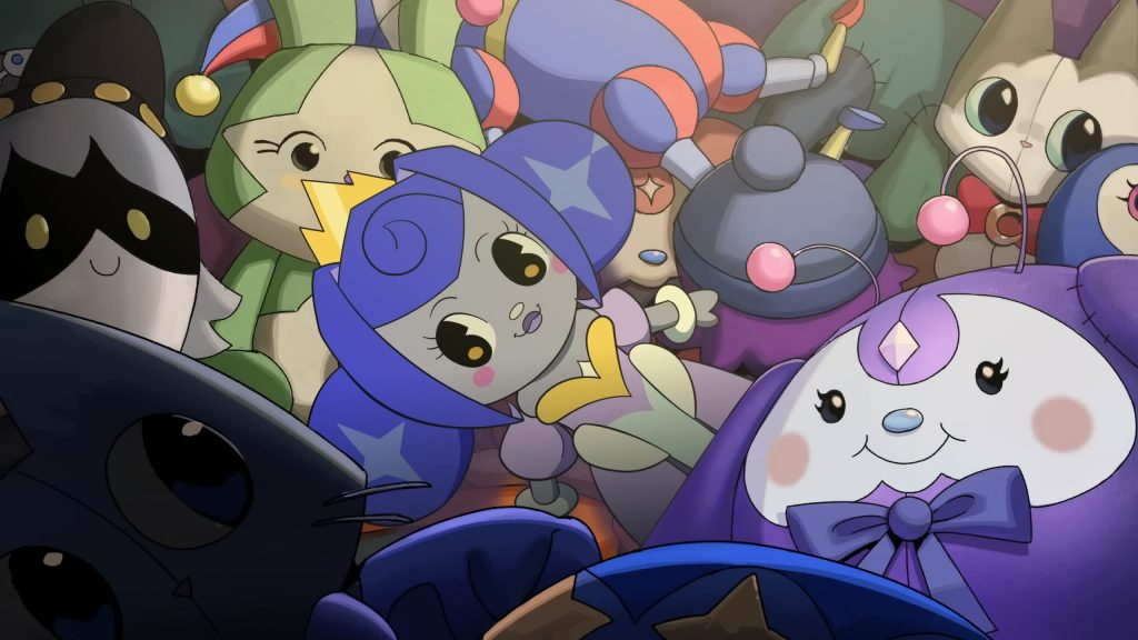 Star Pups plushes with a Guinevere doll inside a claw machine — Knights of Guinevere