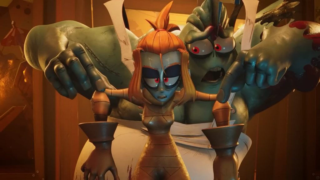 Ken and Melancholy Hill confrontation Ken the Butcher grips Melancholy Hill by the shoulders while shouting — The Gaslight District