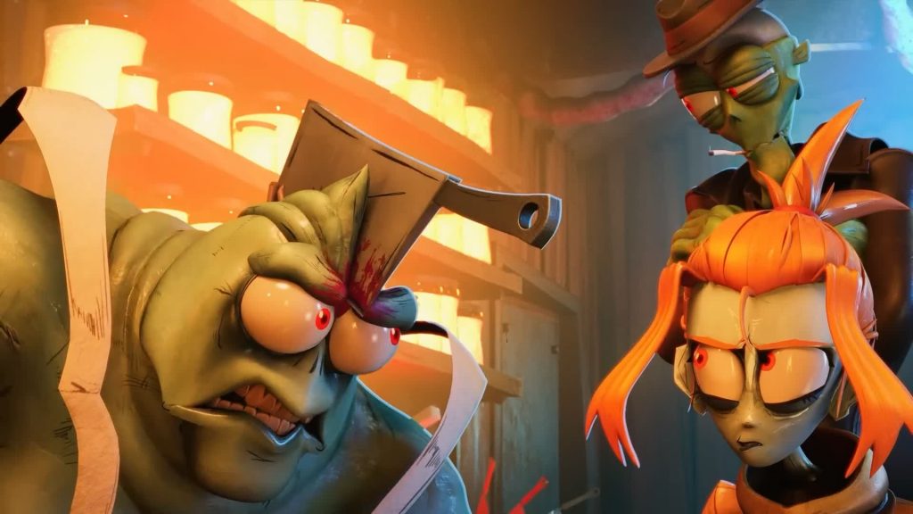 Ken the Butcher rages as Mud restrains Melancholy Hill under warm lights — The Gaslight District